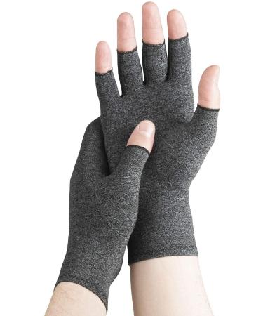 Serenily Arthritis Gloves - Hand Compression Gloves for Women & Men. Ortho Gloves for Carpal Tunnel  & Raynauds Syndrome. Comfy Open Finger Glove for Rheumatoid & Osteoarthritis Pain Relief (M) Medium (Pack of 1)