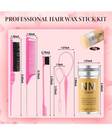 Hair Wax Stick Set for Flyaways - Trendy Styling Tools for Women Girls & Teens | Perfect Christmas & Birthday Gifts - Pink - Buy Online on GoSupps.com