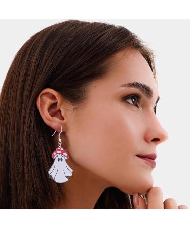 Feylie Halloween Wood Earrings - Vintage Spirit Skull Spider Dangle Drops | Statement Jewelry for Girls 8+ - Buy Online on GoSupps.com