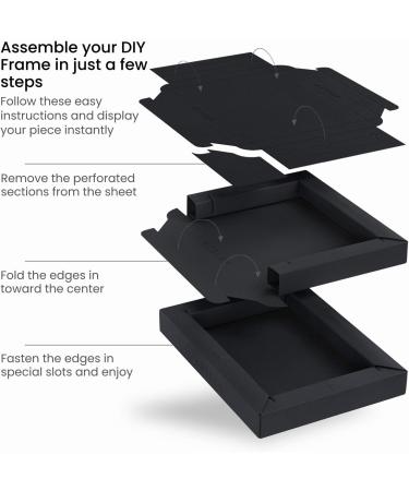 ARTEZA Black Sketch Paper Canvas Pad 5x6.6 Inches 20 Sheets - Acid-Free Heavyweight Paper for Artists - DIY Frame, 246lb/400GSM - Ideal for Dry Media - Buy Online on GoSupps.com