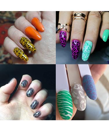 6-Piece Flower Leaf Nail Stamping Plates with Leopard Print & Holiday Designs - Nail Art Templates - Buy Online on GoSupps.com