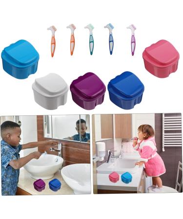 Healeeved 10-Piece False Toothbrush Storage Box - Travel-Friendly Denture & Prosthesis Cleaning Container - Buy Online on GoSupps.com