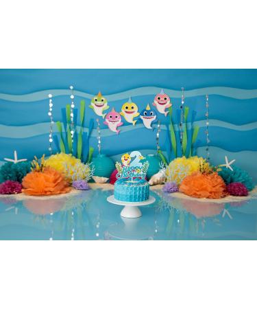 Cartoon Shark Baby 2 Cake Topper 2nd Birthday Boy Girl - Shark Cake Topper 2 for Baby Kids Second Birthday Shark Theme Party Decorations Supplies Blue - Buy Online on GoSupps.com