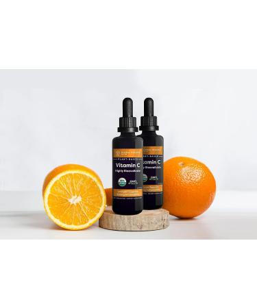 Global Healing Center Organic Vitamin C Drops 180mg - Plant-Based Antioxidant Supplement - Immune Support for Adults - 2 Oz - Buy Online on GoSupps.com
