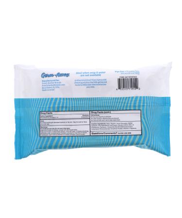 Germ-Away Antibacterial Hand Wipes - Plant-Based Sanitizing Wipes for Home, Office, Travel - Great for Boating & Camping - 72ct Fresh Scent Antibacterial Wipes - Buy Online on GoSupps.com