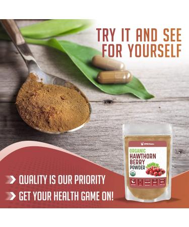 XPRS Nutra Organic Hawthorn Berry Powder - USDA Certified Cardiovascular Support Supplement - 4oz, Vegan Friendly - 1 Pack - Buy Online on GoSupps.com