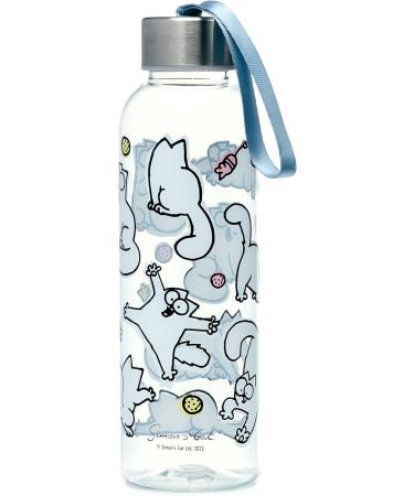 Puckator BOT165 Simon's Cat 2021 Reusable Unbreakable Plastic Water Bottle with Metal Lid 500ML - Buy Online on GoSupps.com