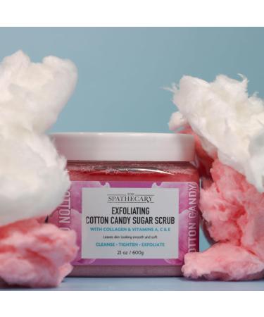 Buy Cotton Candy Exfoliating Sugar Scrub - 21 oz Ultra Hydrating Body Scrub for Nourishing Skin Care | International Shipping Available - Buy Online on GoSupps.com