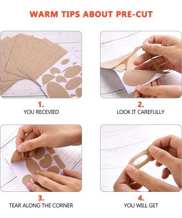 15Pcs Moleskin Flannel Adhesive Pads + 2 Strapping Tapes | Prevent Skin Blister | Foot Protection for Heels - Buy Online on GoSupps.com