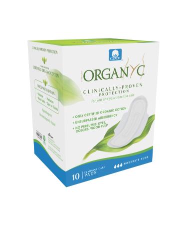 Organyc Organic Cotton Pads Moderate Flow 10 Pads
