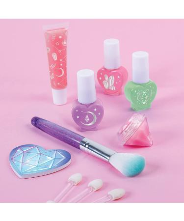 Light-Up Cosmetic Kit for Girls - Includes Eyeshadow, Nail Polish, Blush, Lip Gloss, and Makeup Brushes - Buy Online on GoSupps.com
