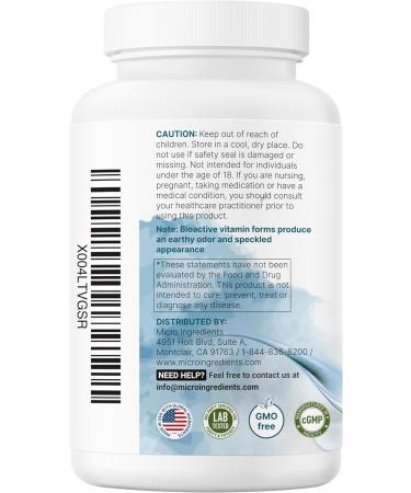 Micro Ingredients Pure Methylated B Complex 240 Capsules | 11-in-1 Formula with Methylfolate B12 Thiamin Inositol Choline & Fat Soluble Vitamin C | Clean Ingredients Without Fillers | Non-GMO 240 Count (Pack of 1) - Buy Online on GoSupps.com