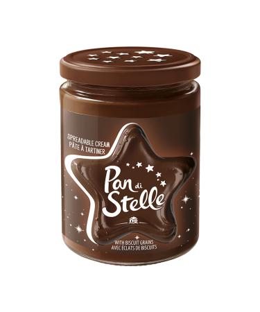 Pan Di Stelle Chocolate/hazelnut spread garnished with Pan di Stelle biscuit pieces for a dreamy moment without hydrogenated fats or colourings - 1 jar of 380 g
