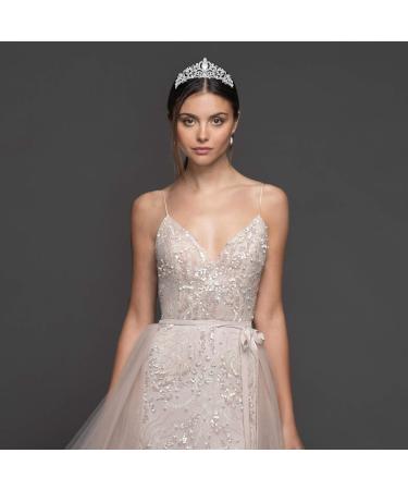Vofler Crystal Tiara Crown Headband - Rhinestone Hair Jewelry for Women & Girls | Bridal Prom Pageant & Party Decor - Buy Online on GoSupps.com