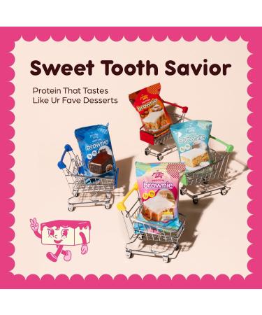 AP Prime Bites Protein Brownies | High Protein Low Sugar Brownies | 19g Protein 5g Collagen | Delicious High Protein Treat Gluten Free | Box of 12 Brownies (Blueberry Cobbler) Blueberry Cobbler Box of 12 - Buy Online on GoSupps.com