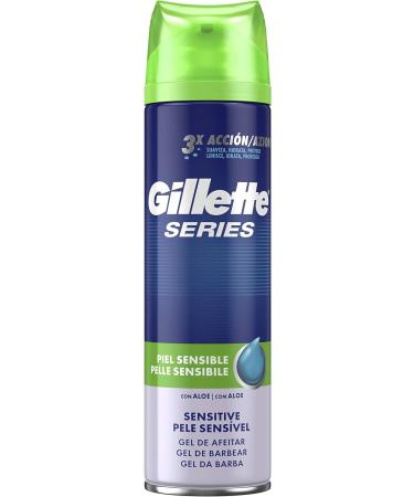 Gillette Series Sensitive Shaving Gel 200ml - Soothes, Hydrates & Protects - Buy Online on GoSupps.com