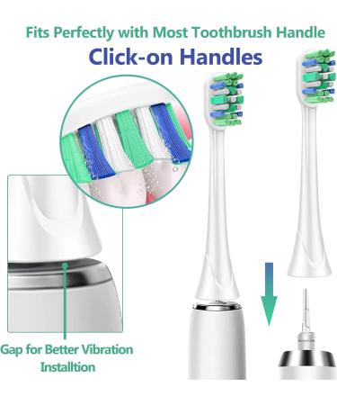 ALTLAU Replacement Toothbrush Heads 8 Pack - Compatible with Philips Sonicare, Click-on Replacement Brush - Buy Online on GoSupps.com