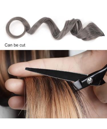 5 Piece Long Curly Gray Clip-In Hair Extensions | High Temperature Synthetic Wig for Women & Girls - Stylish & Versatile - Buy Online on GoSupps.com