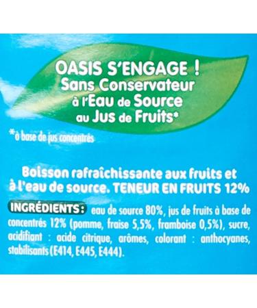 Oasis Strawberry Raspberry Fruit Drink 2 Liter Bottle - Buy Online on GoSupps.com