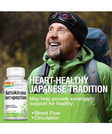 Solaray Nattokinase & Serrapeptase - 30 Vegetarian Capsules for Heart Health - Buy Online on GoSupps.com