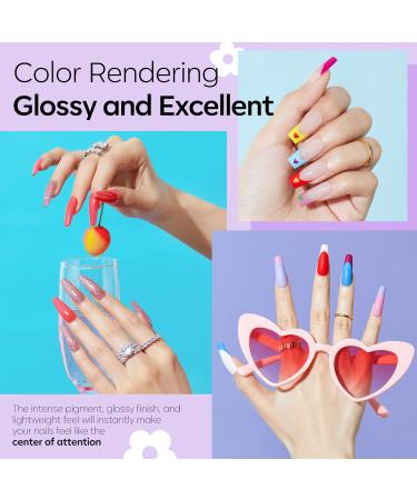 Modelones Dip Powder Nail Kit - 30 Colors Acrylic Dipping Powder Set for DIY Manicure | Hot Pink Magenta Lemon Green | Includes Top/Base Coat & Activator - Buy Online on GoSupps.com