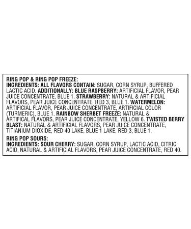 Ring Pop Individually Wrapped Bulk Lollipop 20 Count Summer Variety Pack â Lollipop Suckers w/ Assorted Fruity Flavors - Fun Summer Candy For Party Favors  4th of July Snacks & Goodie Bags 20 Count (Pack of 1) - Buy Online on GoSupps.com