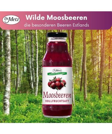 Dr. Metz Wild cranberry juice 300 ml Thick and economical 100% wild cranberries Fresh taste - Buy Online on GoSupps.com