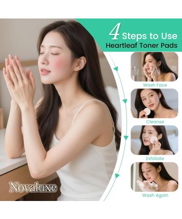 Novaluxe Zero Pore Pads Toner Pads for Deep Facial Cleansing & Exfoliating Pads with Heartleaf Quercetinol & BHA for All Skin Types Cotton Rounds for Face Korean Skin Care 70 Pads - Buy Online on GoSupps.com