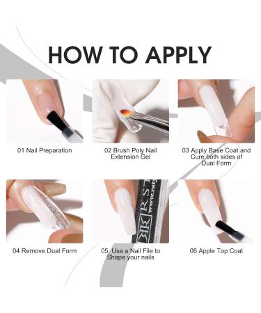Rstyle Poly Nail Gel 80ml - Pink Acrylic Gel for Professional Manicure Nail Extension & Art | UV/LED Nail Polish for Strong Natural Finish - Buy Online on GoSupps.com