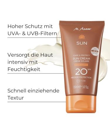M. Asam Sun Care & Protect Body Sonnen Cream LSF 20 | Best SPF 20 Sunscreen for All Skin Types | International Shipping Available - Buy Online on GoSupps.com