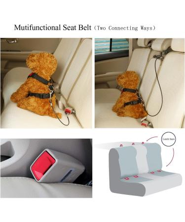 Mogoko Chew Proof Dog Car Seat Belt Safety Restraint Stainless Steel Puppy Pet Tether Cable Vehicle Car Lead With Double Clip and Latch Attachment (24 inch) 24.0 Inch - Buy Online on GoSupps.com