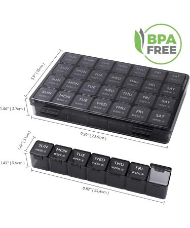 Buy Lifewit 28-Day Pill Organizer | Large Compartments for Vitamins & Supplements Best Monthly Medicine Organizer - Buy Online on GoSupps.com