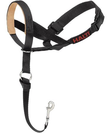 HALTI Headcollar Padded Size 0 Black UK Bestselling Dog Head Harness to Stop Pulling on the Lead Easy to Use Original Design Adjustable Collar Professional Anti-Pull Training Aid for Small Dogs