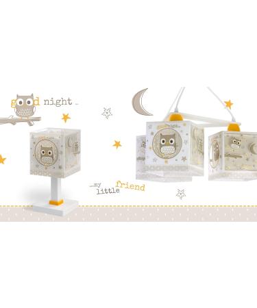 Dalber Children's Owl Pendant Lamp | Beige Hanging Light for Kids | Good Night Theme - Buy Online on GoSupps.com