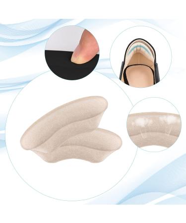 Heel Grips & Pads - 4 Pairs Soft Inserts for Loose Shoes | Self-Adhesive Cushion Protectors for Men, Women in Apricot - One Size - Buy Online on GoSupps.com
