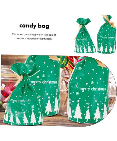 KOMBIUDA Christmas Sack 50pcs Christmas Bag Candy Bags Halloween Candy Christmas Drawstring Bag Snowflake Crisp Ribbon - Buy Online on GoSupps.com