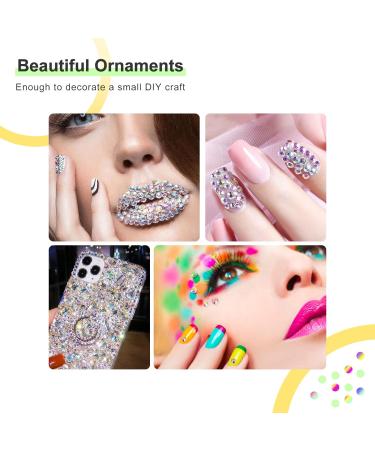 1440PCS 2MM Flat Back Crystal AB Rhinestones for Nail Art - Professional Nail Gems for Face, Teeth, DIY Crafts - Buy Online on GoSupps.com