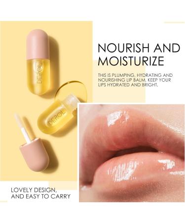 KYDA 2 Pcs Natural Lip Plumper Plant Extracts Lip Gloss Lip Plumping Balm for Fuller Lips & Hydrated Beauty Lips Moisturizing Clear Lip Enhancer 2pcs - Buy Online on GoSupps.com