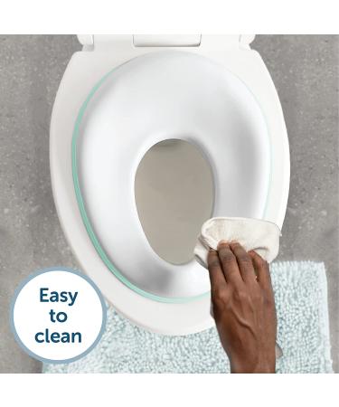 Potty Training Seat for Boys and Girls | Fits Round & Oval Toilets | Non-Slip with Splash Guard | Free Storage Hook Included - Jool Baby Aqua - Buy Online on GoSupps.com