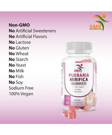 Pueraria Mirifica Gummy Supplement - Organic 10:1 Extract for Women & Men | 60 Veggie Gummies - Buy Online on GoSupps.com