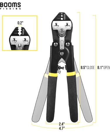Booms Fishing CP3 Crimping Tool - Durable Black Fisherman's Essential - Buy Online on GoSupps.com