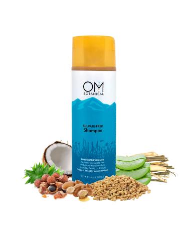 OM Botanical Sulfate-Free Hair Shampoo  Low-Foaming Natural Shampoo with Ayurvedic Herbs for Hair  Scalp and Skin Conditions  Hair Loss  Dry Scalp and Hair Growth Shampoo  Peppermint-Scented for Men/Women  Works for Dyed...