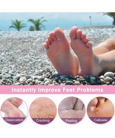 HDKAJL 2 Pairs Silicone Moisturising Socks Silicone Feet Moisturiser Meia de Silicone Silicone Socks for Women Suitable for Foot Peel Mask Athletes Foot Treatment Preventing Nutrient Loss - Buy Online on GoSupps.com