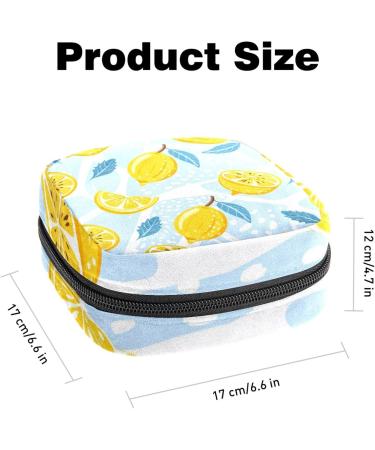 Lemon Leaves Menstrual Cup & Pad Pouch - Portable Sanitary Napkin Storage Bag - Buy Online on GoSupps.com