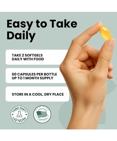 Luma Nutrition Omega 3 Fish Oil Supplement - Extra Strength 2500mg - 2000mg EPA & DHA - Brain and Heart Health - 60 Softgels 60 Count (Pack of 1) - Buy Online on GoSupps.com