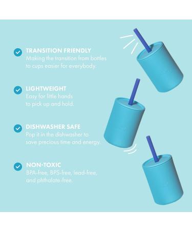 Avanchy Baby Kids Water Cup Straw Lid Set - Unisex, Drop Proof, 5oz and 6oz, White - Buy Online on GoSupps.com
