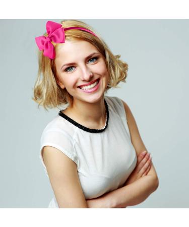 SIQUK 28-Piece Bow Headbands Set for Girls - Grosgrain Ribbon Hair Bands in 28 Colors - Buy Online on GoSupps.com
