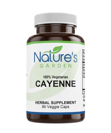 Cayenne - 90 Veggie Caps with 500mg Organic Cayenne Pepper Powder