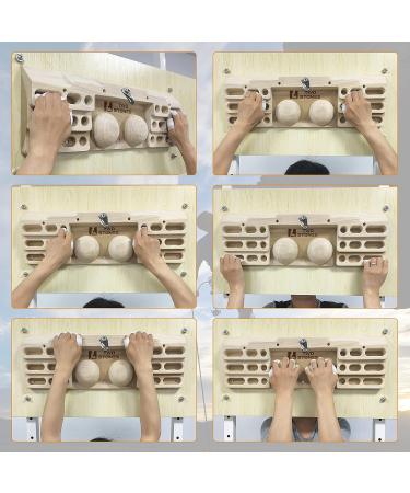 Wooden Hangboard Rock Climbing Pull Up Bar | TWO STONES CJ-HB2003 - Buy Online on GoSupps.com