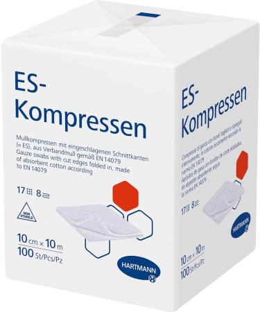 Buy ES Non-Sterile Compresses 10x10 cm - 8-Ply Pack of 100 | International Shipping Available - Buy Online on GoSupps.com